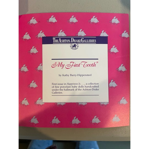 NIB Ashton Drake "My First Tooth" Porcelain Doll - Picture 7 of 7